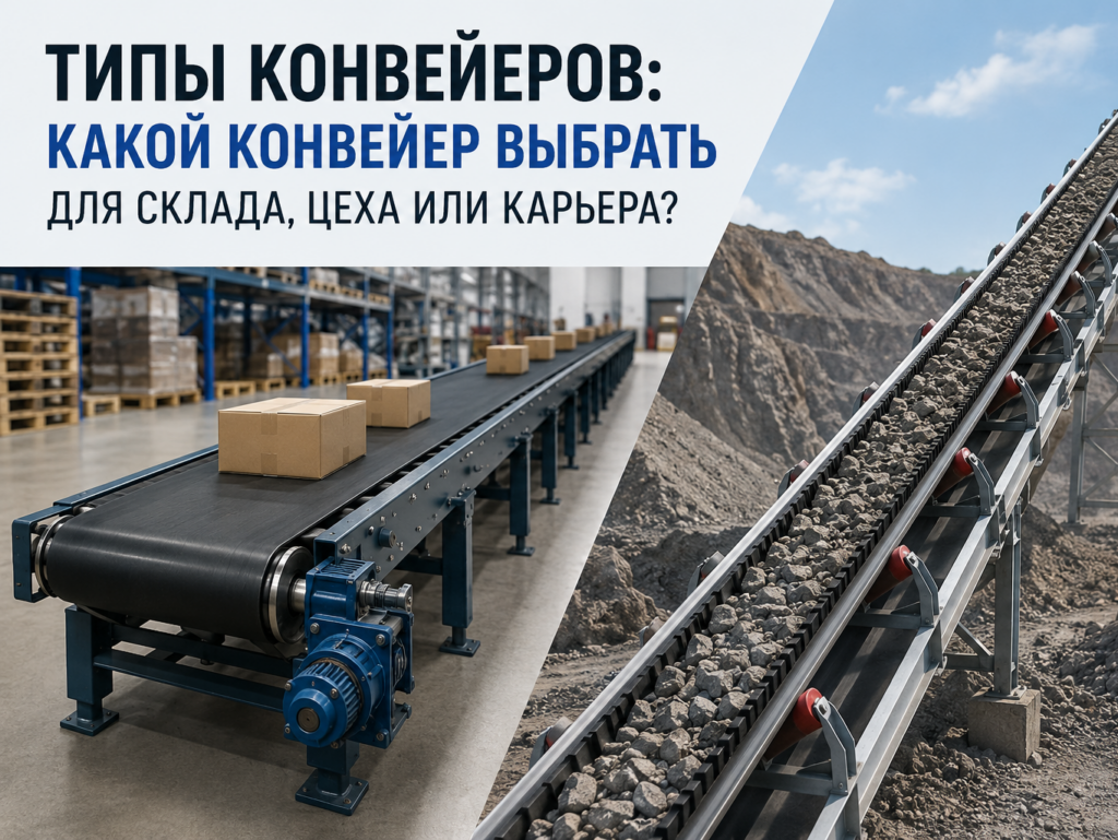 Какой конвейер выбрать для склада, цеха или карьера