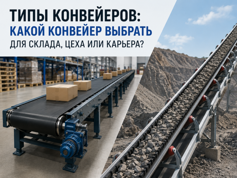 Какой конвейер выбрать для склада, цеха или карьера